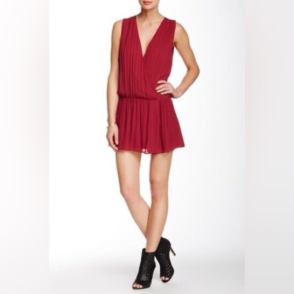 Alice and Olivia Silk Wrap Dress Berry Size 6
